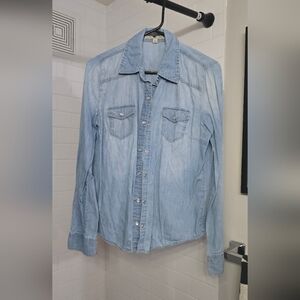 Love Culture Light Blue Denim Button-Up Shirt